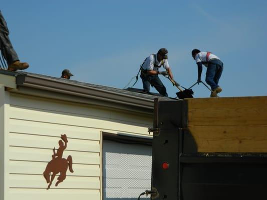 Tearing off the old Roof.