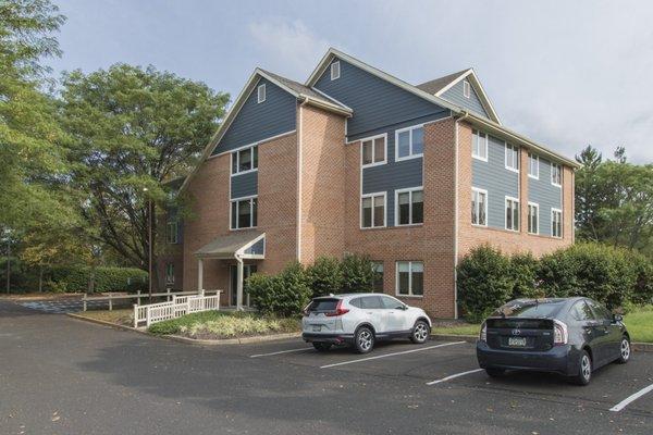 Parking lot offers easy parking and access to medical office.