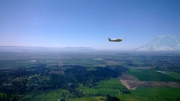 Flying over the valley