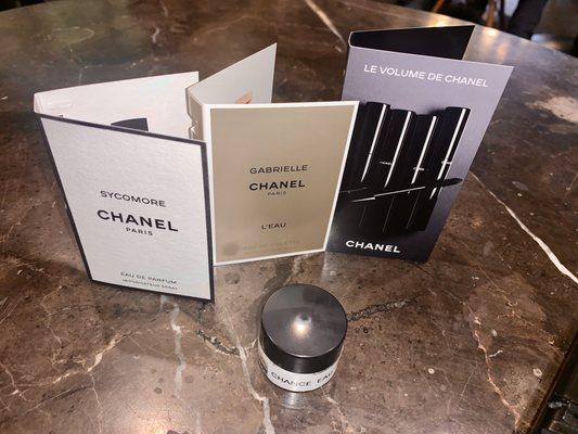 Chanel samples we were given