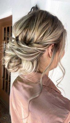 Bridal boho updo hairstyle