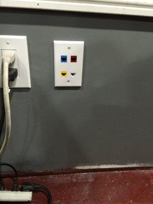 After pic of a 4 port Keystone Jack termination. Customer: Rescue Ambulance Paramount, CA