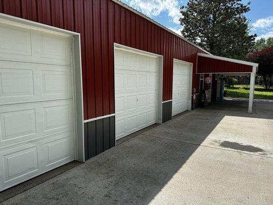 Garage washing.