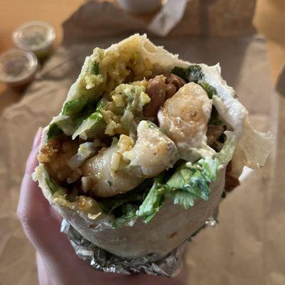 Shrimp super burrito