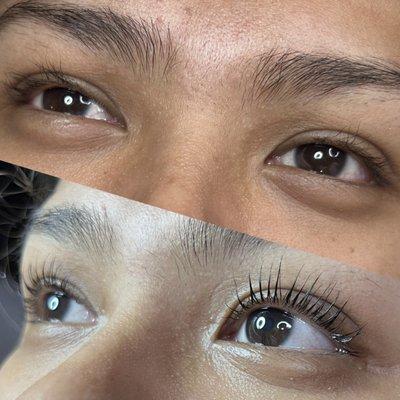 Keratin lash lift and tint