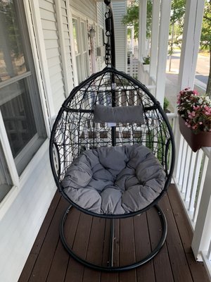 Swinging Egg Chair Assembled For Customer