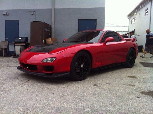 Original owner Highly modified RX7 they've done numerous repairs including brakes service suspension tires electrical work etc.