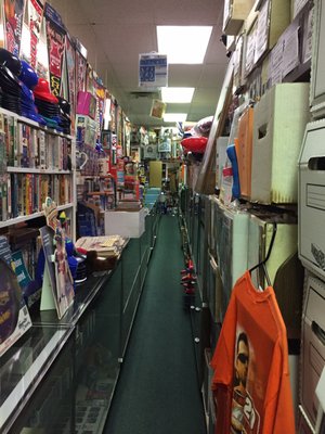 Back aisle, plaques, vintage shirts, more cards