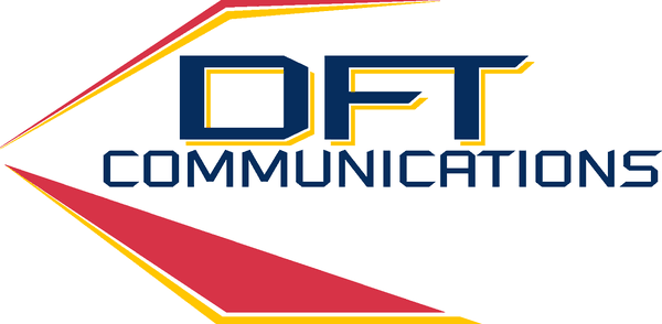 The DFT Communications logo. Look for it on all of our company vehicles around town!