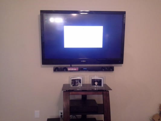 Mounted a 50" TV with Soundbar