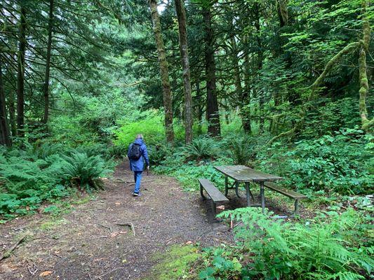 One place to sit and/or eat along the trail.