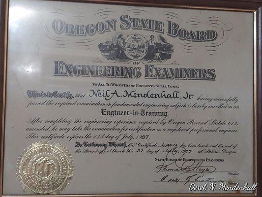 Oregon State Civil Engineering Circa 1977