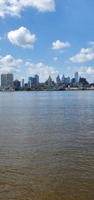 Looking across the water from Camden to Philadelphia