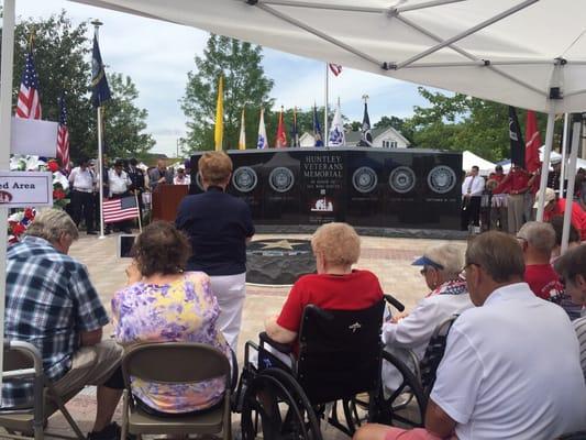 July 2nd memorial dedication on Huntley square.