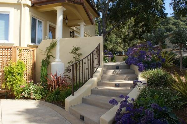 Stairs to new patio