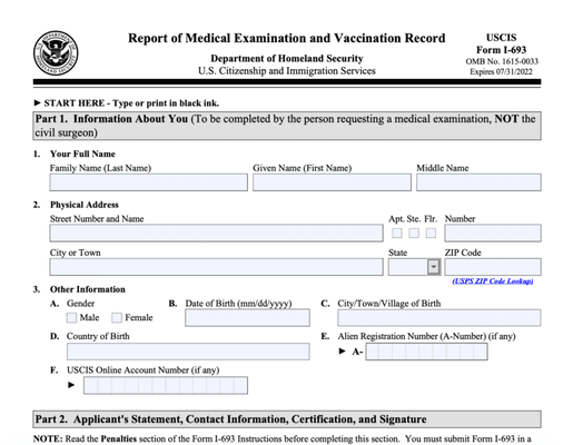 Civil Surgeon Services, I693, Green Card, Immigration Medical Exams
  Info about the