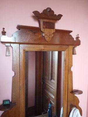 Bureau vanity repurposed in our half bath.