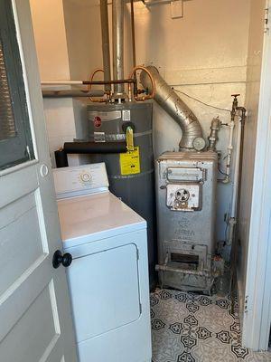 Rheem gas water heater installed