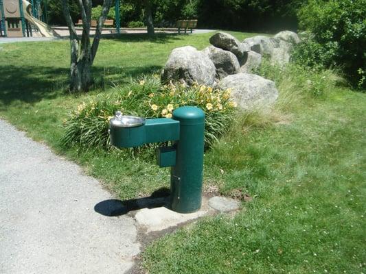 Drinking fountain actually works