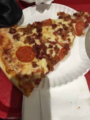 Pepperoni and bacon pizza THE BEST!