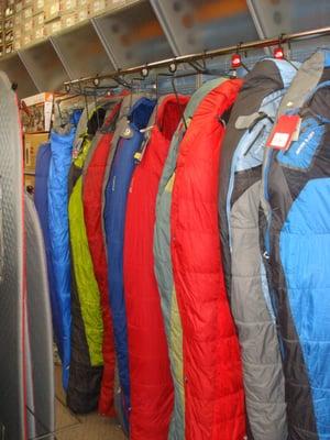 The North Face and Mountain Hardwear sleeping Bags