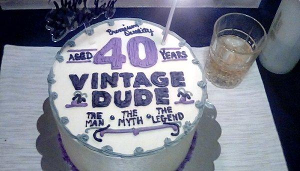 40th Surprise birthday cake