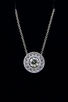 Diamond Halo Pendant