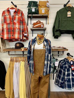 So many cute flannels and dickies overalls in every color!