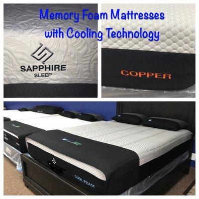 Many memory foam mattresses with cooling gel and tops