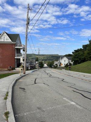 From a few yards up the street, the inn is on the left