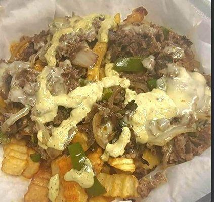 Loaded philly fries