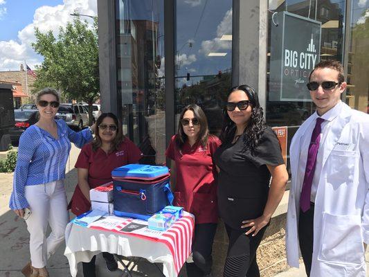 BCO Staff Celebrating Independence Day with some Carrot Juice, Sunglasses, and Sun. Come See Us!