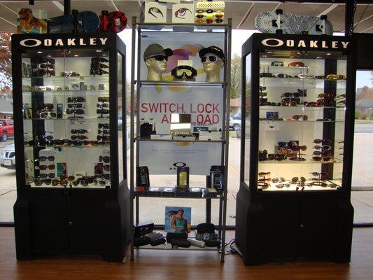 Sports Locker is one of the biggest Oakley eye wear dealers in the area!