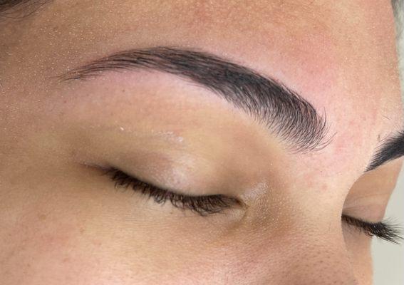 Brow wax and shading