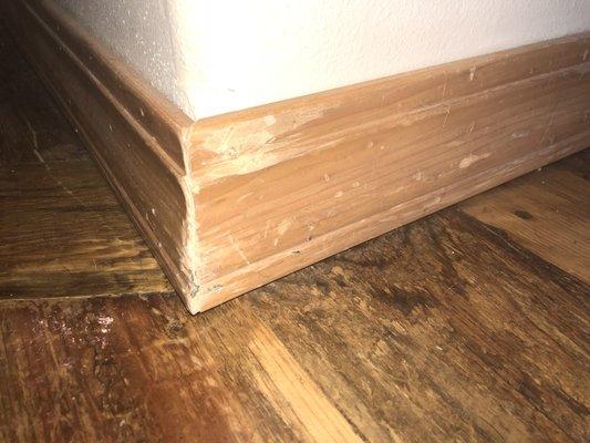 More damaged baseboards