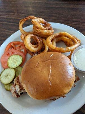 Chicken tenderloin sandwich