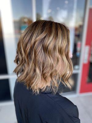 Balayage and shattered bob