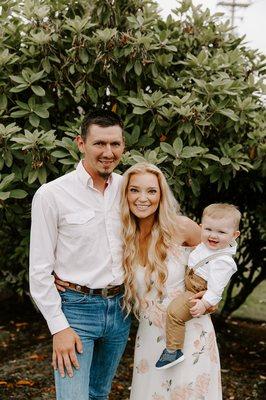 Marcos, his wife Cassie, and their son Basil.