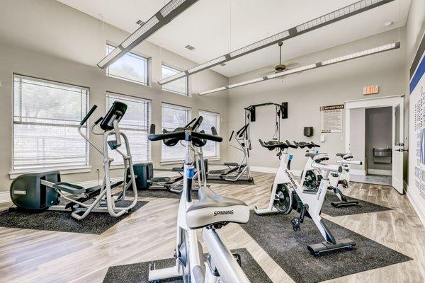 Fitness center cardio matchines