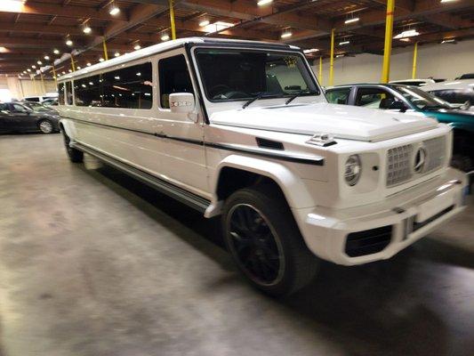 Stretch Mercedes limousine