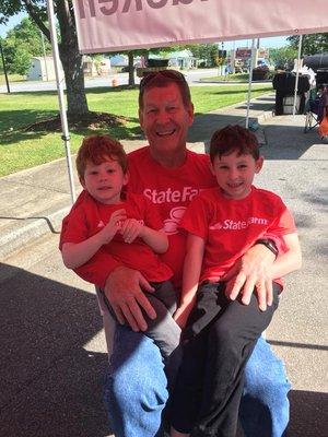 Agent, Ron Haskell, and his grandsons at one of our fun community events!