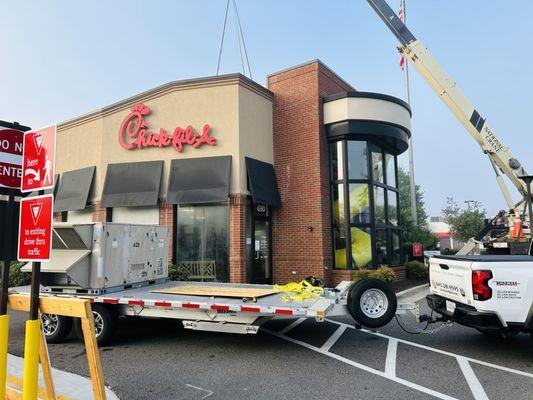 Commercial HVAC Replacement at Chick-fil-A in North Myrtle Beach