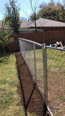 Fence Enclosure: Client requested a 4ft. Fence to Divide the Yard for Pet Use, this Project took 2 Days including Clean-Up.