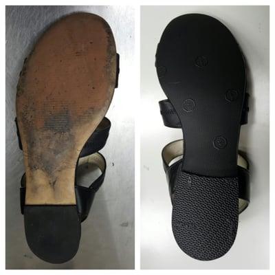 Before & after on work done to my shoe. :)