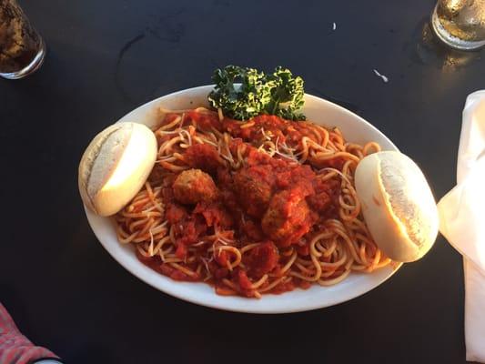 Spaghetti and meatballs were delicious!