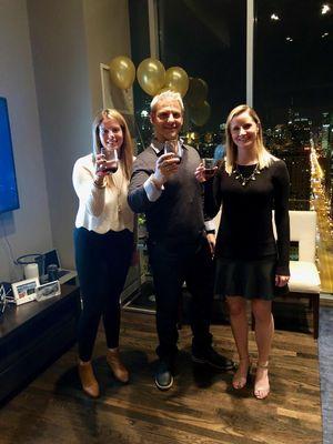 Sommelier Michael hosting a Bachelorette wine tasting downtown Chicago