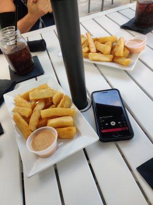 Yuca frita / Yuca fries. $4 each and delicious