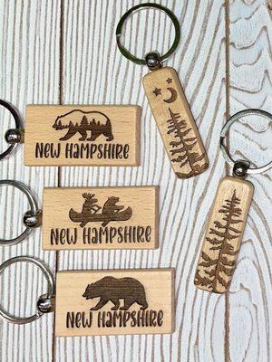 Locally made New Hampshire keychains