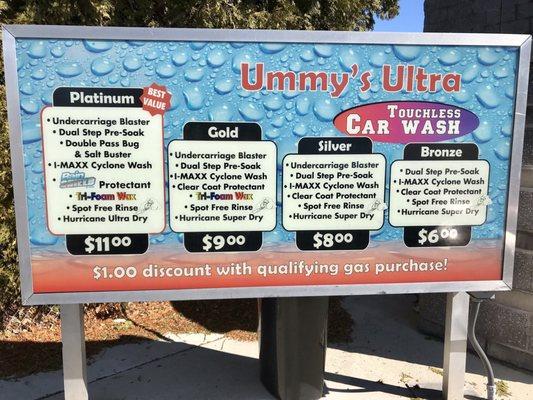 Car wash prices