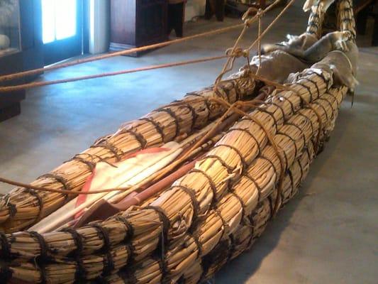 Blas Aguilar recreation of native american boat